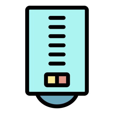 Kazan simgesi renk ana hatları vektörü