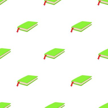 Yer imi desensiz vektörlü yeşil kapalı kitap