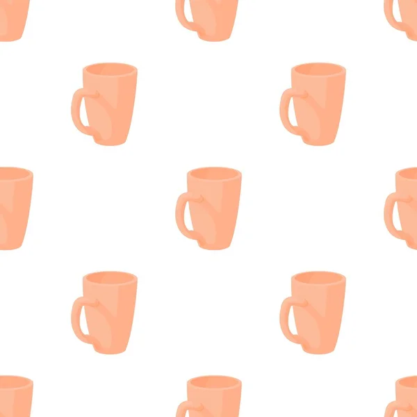 Красный чай чашки шаблон бесшовный вектор — стоковый вектор