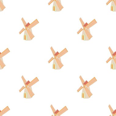 Yel değirmeni desensiz vektör