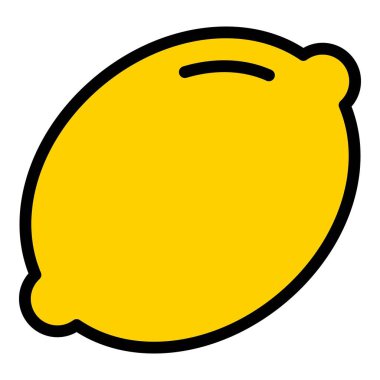 Limon simgesi rengi dış hat vektörü