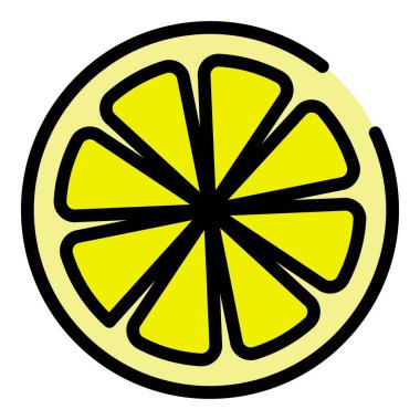 Yarı turuncu simge renk dış hat vektörü