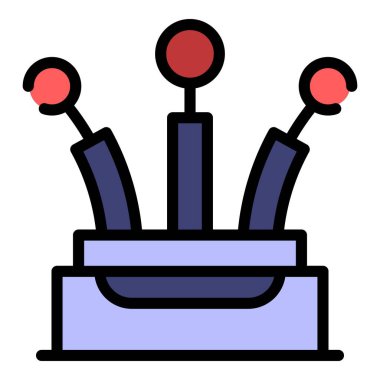 Üç pin kablo rengi dış hat vektörü