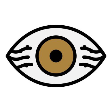 Taşıyıcı simgesi olan göz renk çizgisi vektörü