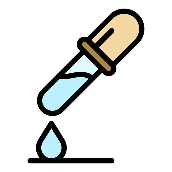 Pipet pictogram kleur omtrek vector — Stockvector