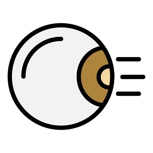 Vettore contorno colore icona bulbo oculare — Vettoriale Stock