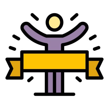 Kurdele maratonu simgesi renk ana hatlarını bitir