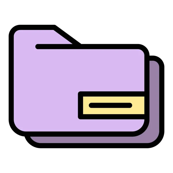 Carpeta de archivo icono color contorno vector — Vector de stock