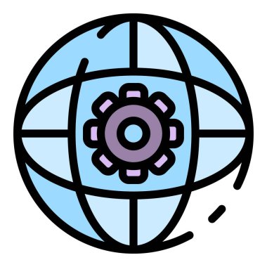 Genel ikon rengi ana hatları vektörü