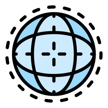 Genel üniversite simgesi renk ana hatları vektörü