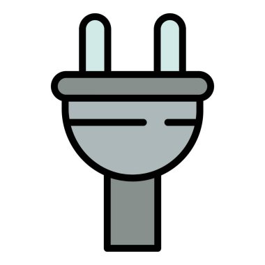 Elektrik dolgu simgesi renk dış hat vektörü