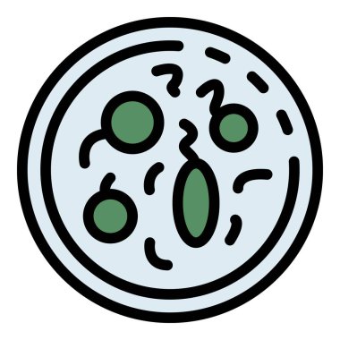 Mikroskop altında kan rengi ana hatları vektörü