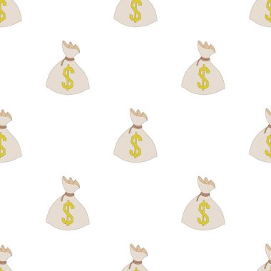 Para torbası ya da çuval desensiz vektör
