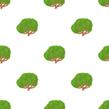 Büyük yeşil ağaç desenli dikişsiz vektör