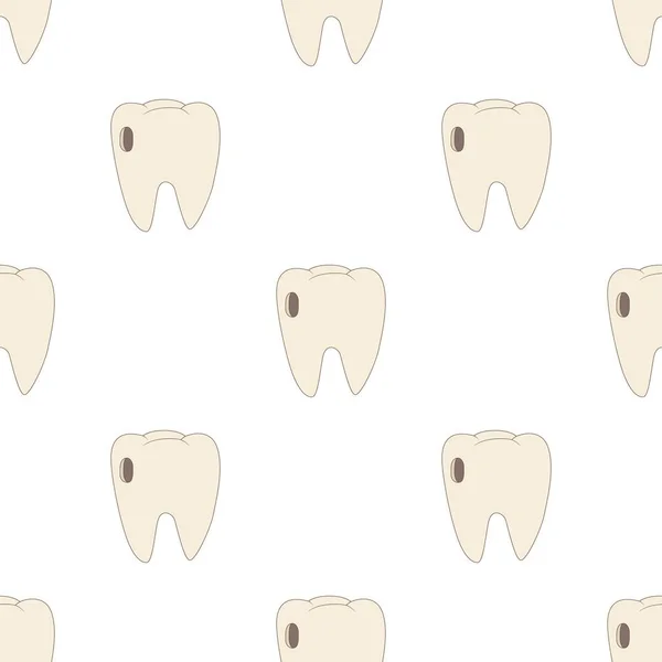 Dent avec motif de caries vecteur sans couture — Image vectorielle