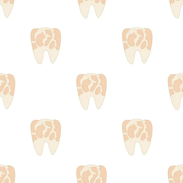 Doença padrão dentário vetor sem costura —  Vetores de Stock