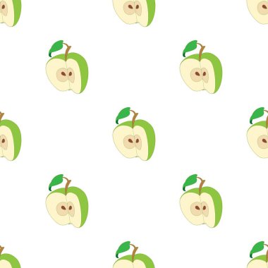 Yarım elma desenli dikişsiz vektör