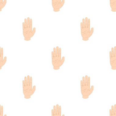 El, beş parmak desenli kusursuz vektör gösteriyor