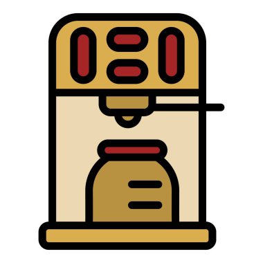 Konserve simgesi renk ana hatlı kahve makinesi
