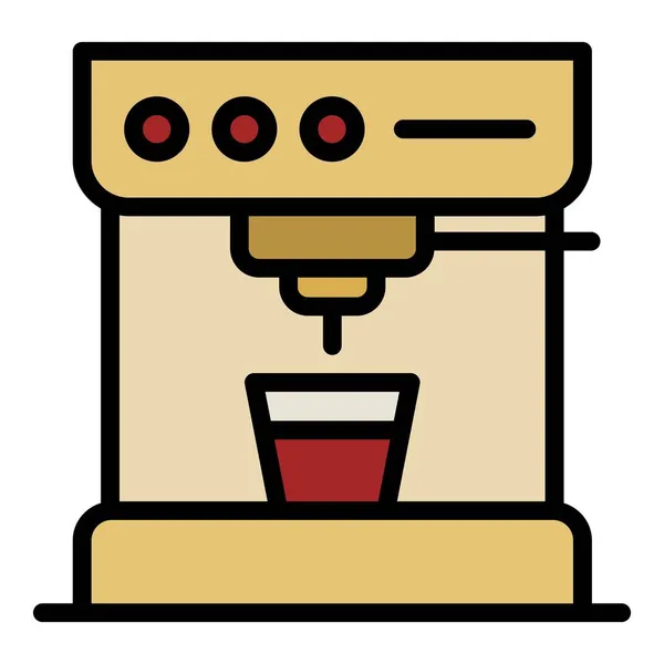 Standart kahve makinesi simgesi renk ana hatları vektörü — Stok Vektör