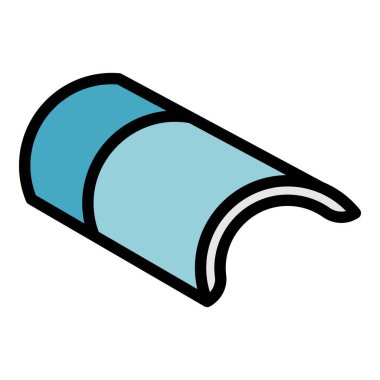 Telefon esnek görüntü simgesi renk ana hatları vektörü