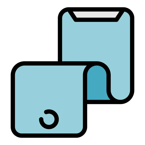 Vetor de contorno de cor de ícone de exibição flexível — Vetor de Stock