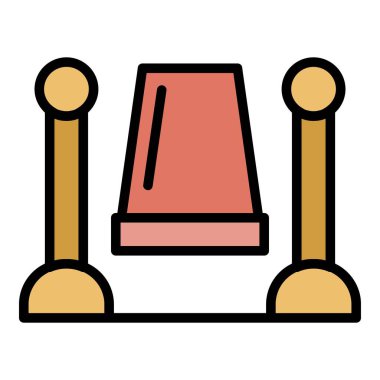 Ünlülerin halısı renk ana hatları vektörü