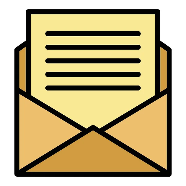 Mail celebrity pozvánka ikona barva obrysu vektor — Stockový vektor