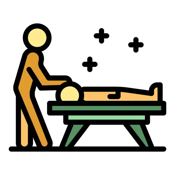 Relax massage pictogram kleur overzicht vector — Stockvector