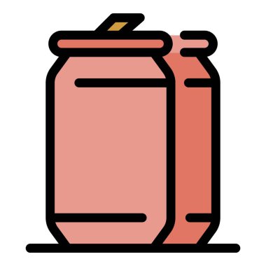 Enerjik teneke kutu renk ana hatları vektörü