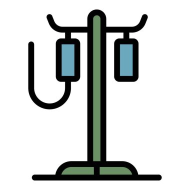 Depresyon tıbbi indirme simgesi renk ana hatları vektörü