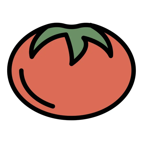 Sabroso tomate icono color contorno vector — Archivo Imágenes Vectoriales