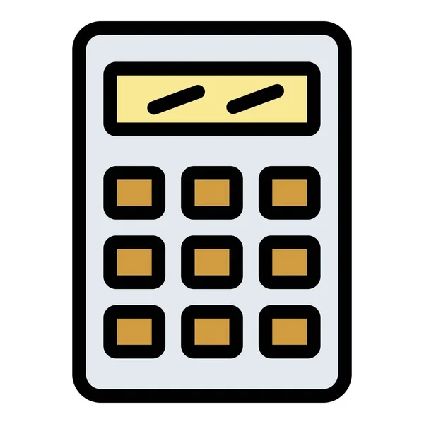 Calculadora financiera icono color contorno vector — Archivo Imágenes Vectoriales