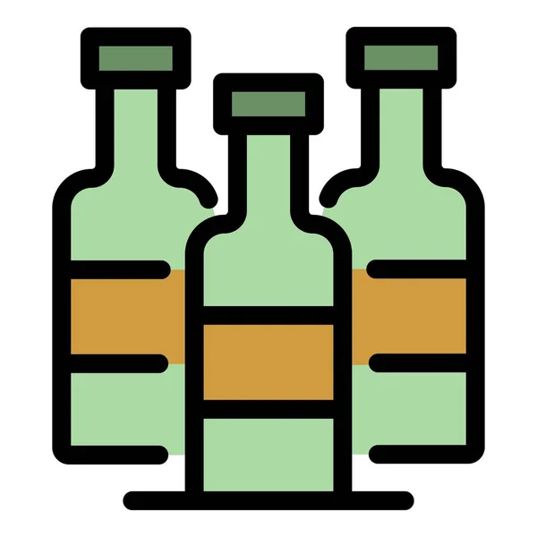 Medische fles pictogram kleur overzicht vector — Stockvector