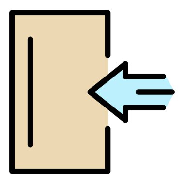 Çıkış kapısı simgesi renk dış hat vektörü