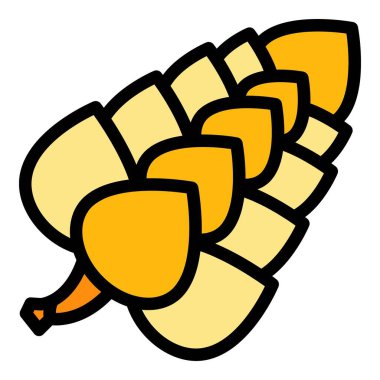 Strobile simgesi renk ana hatları vektörü