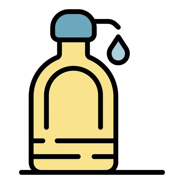 Zeep dispenser fles pictogram kleur omtrek vector — Stockvector