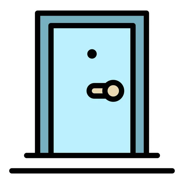 Porte avant en acier icône couleur contour vecteur — Image vectorielle