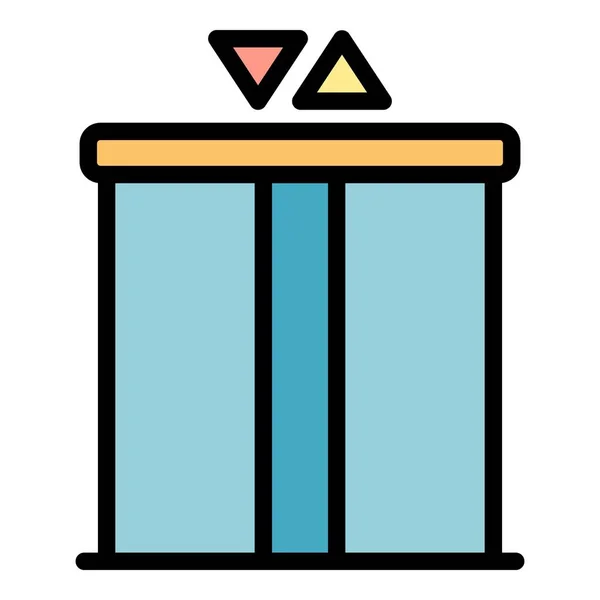 Hospital elevador ícone cor contorno vetor — Vetor de Stock