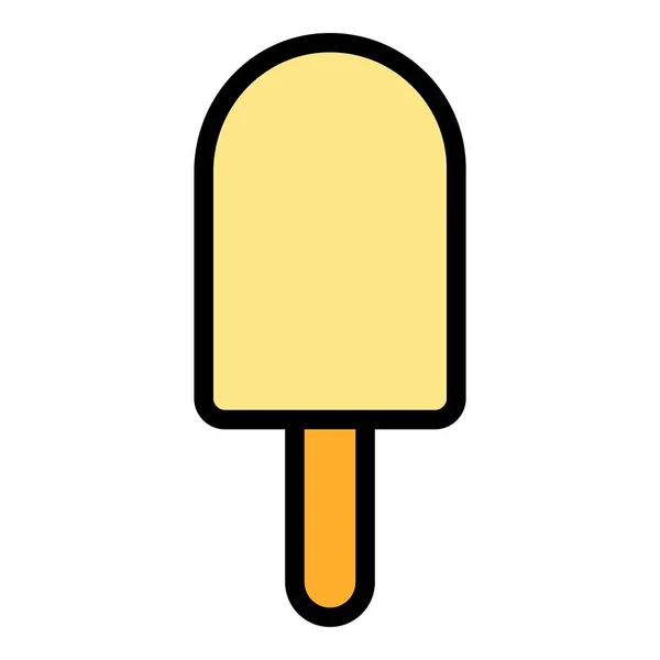 Vetor de contorno de cor de ícone de sorvete de vara —  Vetores de Stock