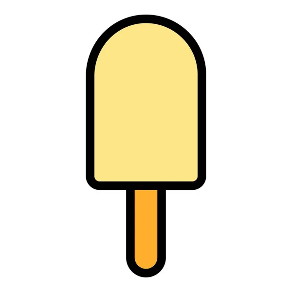 Stick Eis Symbol Farbe Umrissvektor — Stockvektor