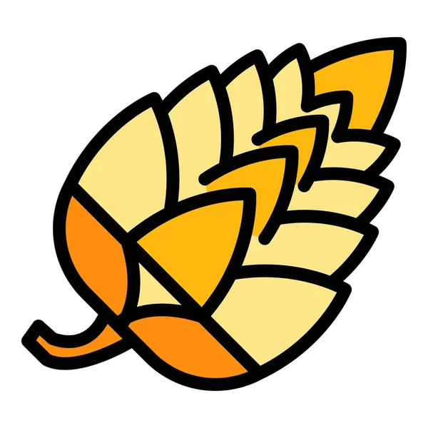 Warna ikon kerucut kerucut kering vektor garis luar warna Stok Vektor