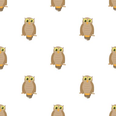 Cadılar Bayramı baykuşu deseni pürüzsüz vektör