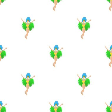 Karnavaldaki Brezilyalı kız kusursuz vektör.