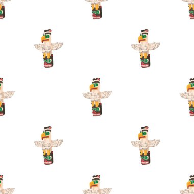 Kuş totemi deseni kusursuz vektör