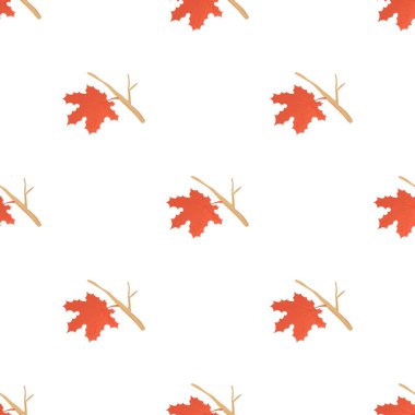 Dal desenli akçaağaç yaprağı dikişsiz vektör