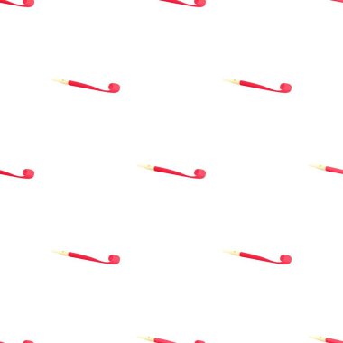 Kırmızı parti üfleyici deseni pürüzsüz vektör