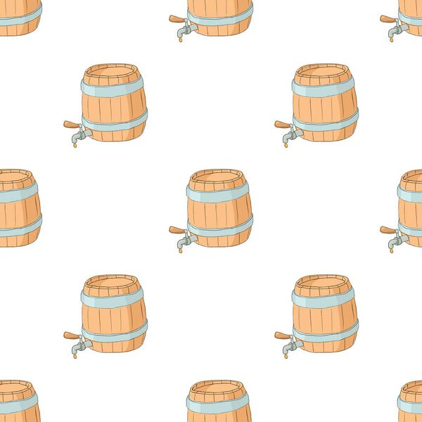 Barrel of beer pattern seamless vector