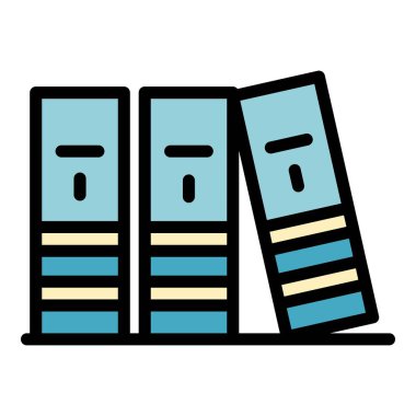 Adalet dosyası dizin rengi ana hatları vektörü