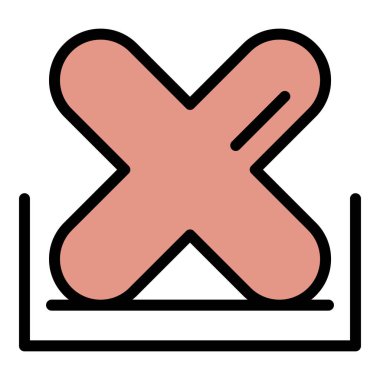 İşaret simgesi renk özet vektörünü reddet